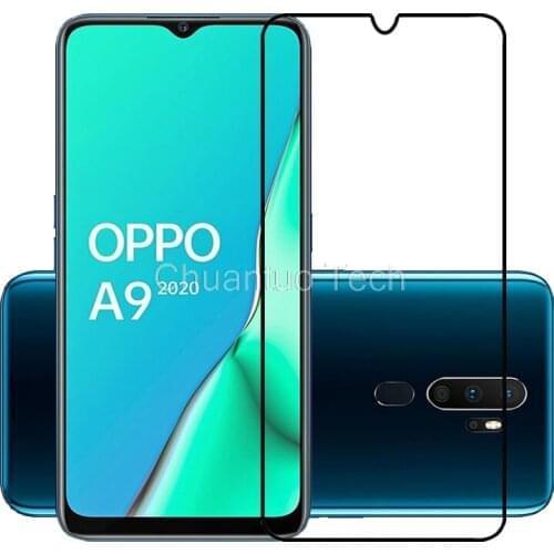 75 Pcs/Lot 2.5D Premium Tempered Glass for OPPO A9 2020 Full Cover Screen Protector Protective Film for OPPO A9 2020
