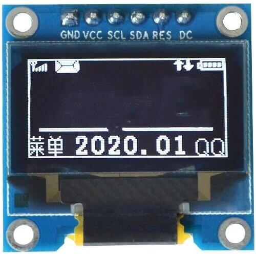 0.96 inch 6PIN White OLED Display Screen with Adapter Board SSD1306 Drive IC 128*64 SPI / IIC Interface