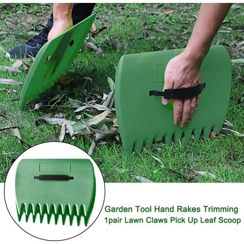 1pair Trimming Cleaning Hand Rakes Garden Tool Grabber Yard Portable Leaf Scoop Rubbish Collect Lawn Claws Pick Up Grass