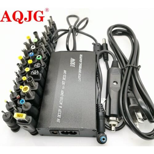 100W AC Adapter Power Supply Universal For Laptop in Car DC Charger Notebook with 34pcs connector USB 2.0