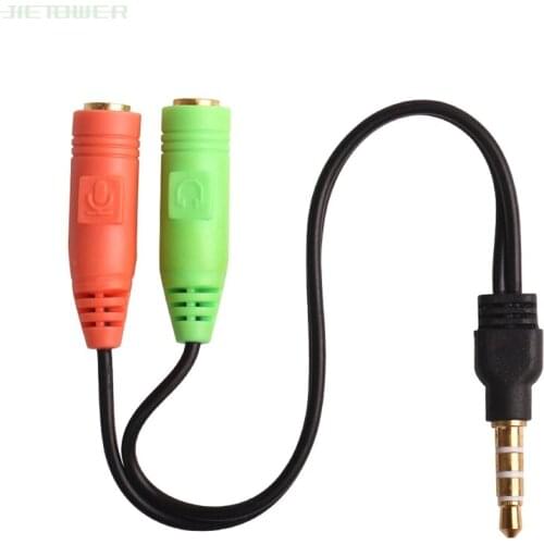 1000pcs 3.5mm Audio Splitter Cable for Computer Jack 3.5mm 1 Male to 2 Female Mic Y Splitter AUX Cable Headset Splitter Adapter