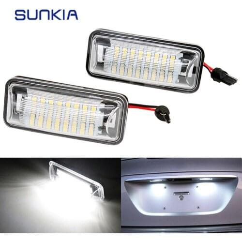 2Pcs/Set SUNKIA Canbus Error Free White 24SMD LED Number License Plate Lights For Toyota 86/GT86/FT86 Free Shipping