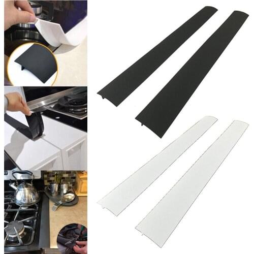 2pcs Silicone Kitchen Antifouling Gap Strip T-shaped Stove Counter Gap Cover