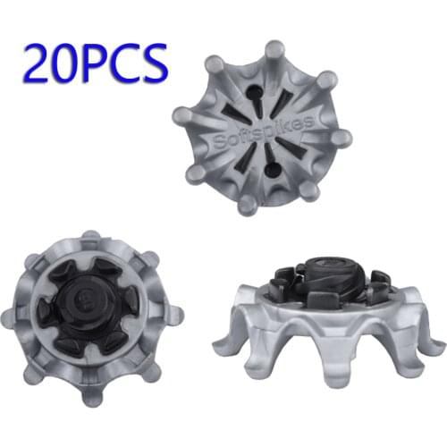 20pcs Golf shoes soft Spikes Pins 1/4 Turn Fast Twist Shoe Spikes Replacement Set golf training aids