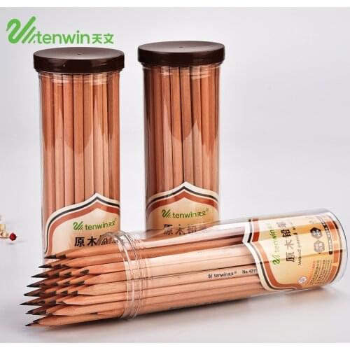 50pcs/Barrel wooden pencils HB/2B students writing hexagonal drawing pencil packaging free shipping