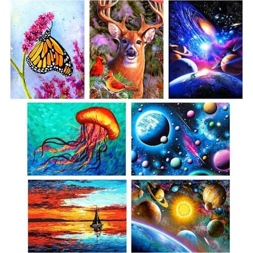 5D Diamond Painting DIY Space Landscape Animal Sea Butterfly Rhinestone Art Embroidery Craft Kits Home Decor Handmade Gift