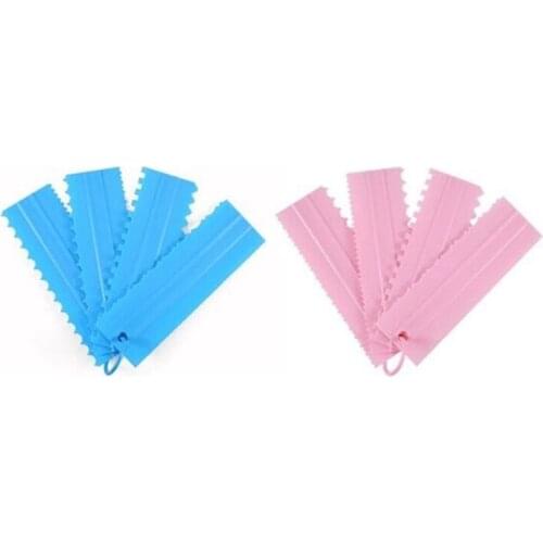 8PCS Cake Decorating Comb Cake Scraper Smooth Buttercream Frosting Comb Fondant Spatula Cake Baking Pastry Tool