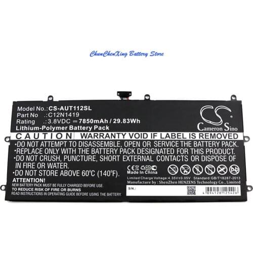 Cameron Sino 7850mAh Battery C12N1419 for Asus Transformer Book T100 Chi, Transformer Book T100CHI-FG003
