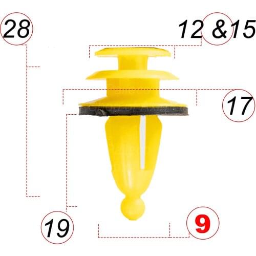 20pcs 9mm ATV Motorcycle Accessories Nylon Fairing Trim Panel Fasteners Clip Rivets For Honda Yamaha Suzuki Kawasaki