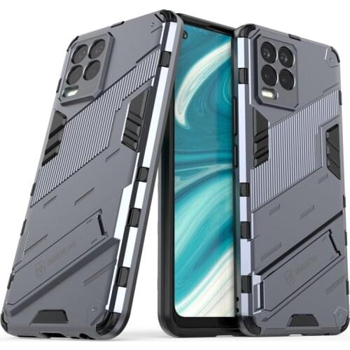 For Realme 8 Pro Case For Realme 8 Pro Cover Shockproof Silicone Armor PC TPU Stand Protective Phone Bumper For Realme 8 Pro