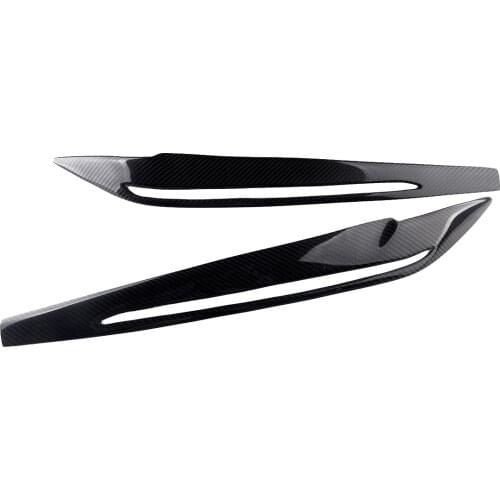 CITALL Pair Carbon Fiber Headlight Eyelid Eyebrow Trim Cover Fit For BMW X5 F15 2014 2015 2016 2017 2018