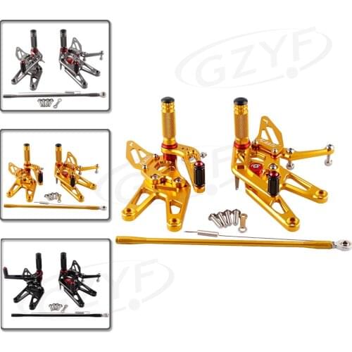 CNC Motorcycle Racing Rearset Adjustment Rider Foot Pegs Footpeg For Yamaha YZF R6 2003 2004 2005 YZF R6S 2006 2007 2008 2009