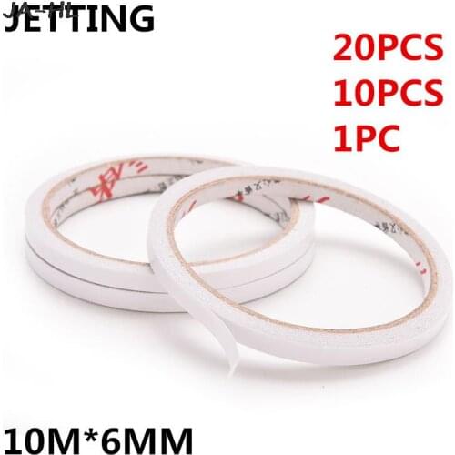 10PCS 20PCS 1PC White Strong Adhesive Clear Double Sided Tape No Trace for Phone LCD Screen 6mm*10m
