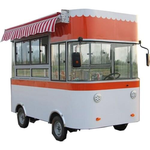 Electric Hot Dog Bubble Tea Coffee kiosk Fast Food Truck Mobile Kitchen Catering Trailer Vending Cart for Sale