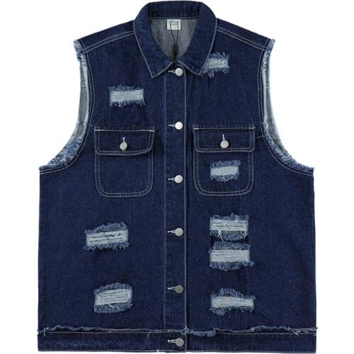 EukaaRu Men's Denim Vests
