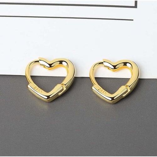 European And American Retro Geometric Metal Earrings Personality Wild Love Earrings Trend Simple Temperament Girl Earrings