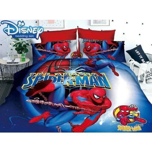 Marvel Hero Spider-Man Bedding twin Size Bed Sheet Set for Boys Quilt Duvet Covers single Bedspread Childrens Kids Linens