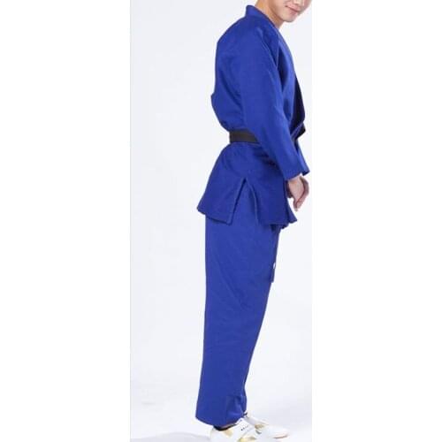 UNISEX High-grade Thicken cotton wick judo uniforms judogi kung fu suits martial arts professional fighting clothing sets BLUE