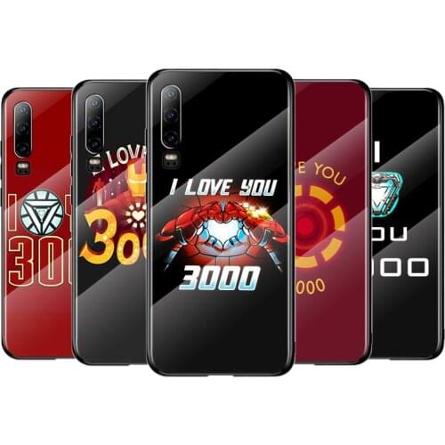 Marve Love You 3000 For Huawei P40 P30 P20 P10 Pro Plus Lite 5G 2019 Tempered Glass Cover Shell Luxury Phone Case