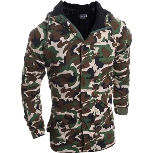 MenS Wear Autumn And Winter New Style Camouflage Mens Hooded Cotton-padded Clothes