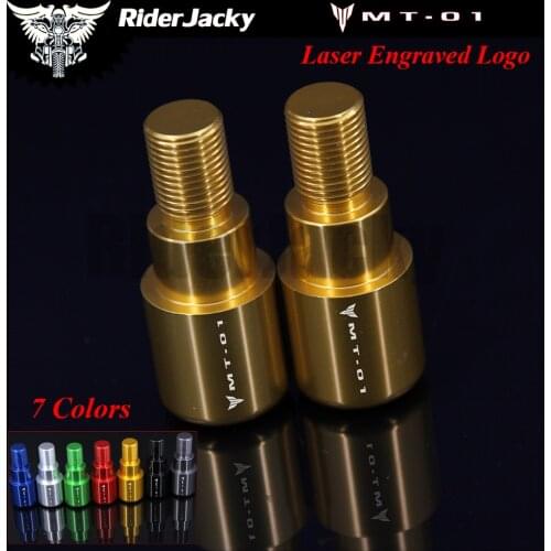 RiderJacky CNC Motorcycle Handlebar Ends Grips Slider For Yamaha MT01 MT 01 MT-01 2005-2012 2008 2009 2011 Motorbike Handler Bar