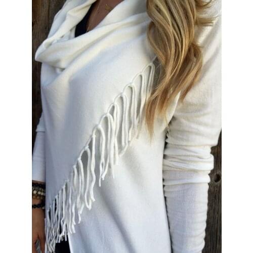 2018 New Womens Capes And Ponchoes Autumn Winter Women Fashion Candy Colors Tassel Pullovers Plus Size Women Knitted Sweater