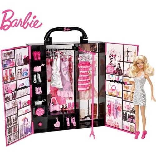 Original Barbie Funny Dream Wardrobe Clothes Accessories Baby Toy For Little Girl Christmas Birthday Gift Barbie Boneca X4833