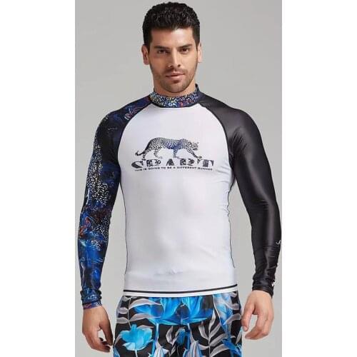 SBART UV Protection Rashguard Men Long Sleeve Swimsuit Mens Swim Rash Guard Quick Dry Surf Driving T Shirt For Swimming Clothes