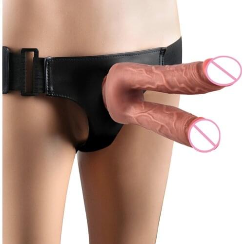 Double Dildo Strap-On Penis Liquid Silicone Dildo Strapon for Women Realistic Dildo Sex Toys for Women Couples Female Toys Adult