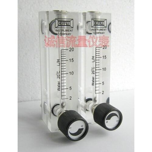 LZM-6T adjustable panel water flowmeter 2-20L/h liquid flowmeter threaded joint