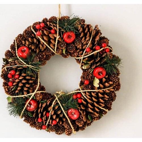 2020 Xmas door wreath Fall Garland diy craft kit Dried florals decor do it by Christmas Wreath