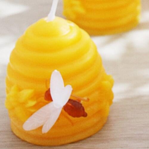 3D Bee Honeycomb Candle Silicone Molds Beehive Mold for Homemade Beeswax Candle Soap Crayon Wax Melt Hives Candle Making Supply