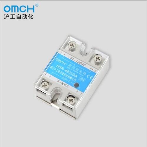 SSR-4825DA 25A Single Phase 3-32VDC to 24-480VAC Solid State Relay