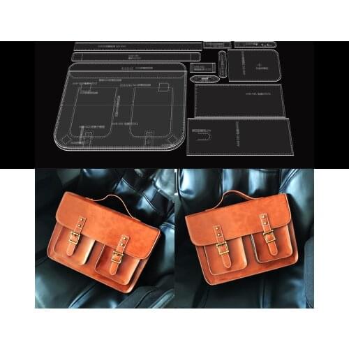 Diy Backpack Computer Bag Shoulder Messenger Bag Acrylic Paper Pattern Handmade Leather Leather Art Pattern Drawing