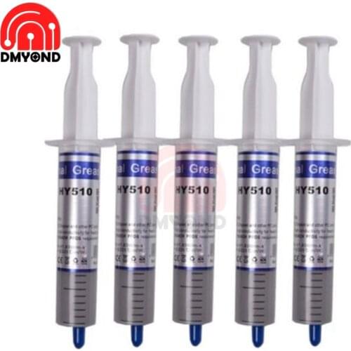 5pcs/lot HY510-TU20Q Processor CPU Cooler Cooling Fan Thermal Grease VGA Compound Heatsink Plaster Paste fo CPU LED Cooling 30G