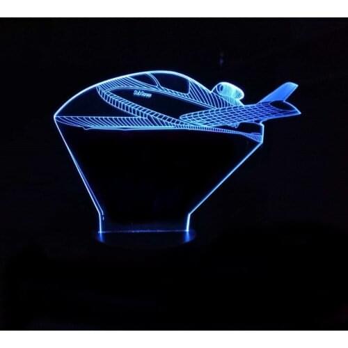 Creative 7 Color Change 3D Airplane Led Aircraft Night Light JET Desk Table Lamp Usb Baby Sleep Lighting For Home Decor Kid Gift