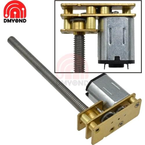 DC 3V 6V 12V GA1024-N20 Bringsmart Threaded Shaft with Metal Gearwheel Gearbox Intelligent Toy Car Robot Gear Motor Low Speed