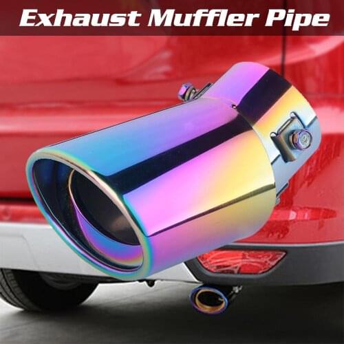 Universal Car Exhaust Muffler Tip Pipe Chrome Trim Modified Muffler Rear Tail Throat