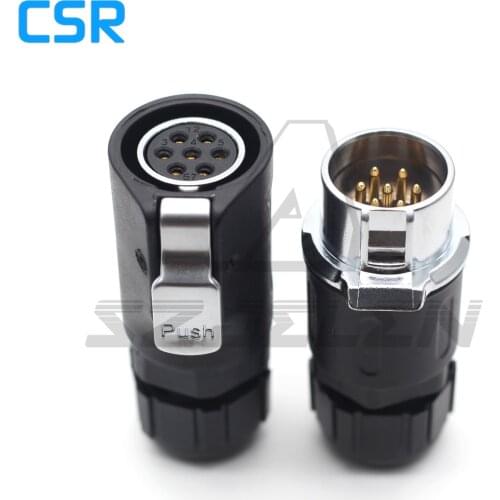 XHP20 , 2 3 4 5 6 7 8 9 10 12 Pin Waterproof connector IP65 LED power cable Docking connector Male(socket) Female(plug)