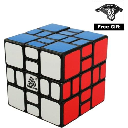 WitEden 3x3x3 Mixup Plus Magic Cube Speed Puzzle Cubing Educational Toys with Bracket