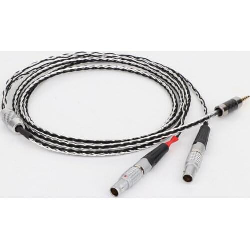 YTER HiFi 7N OCC Single Crystal Copper Silver Mixed Earphone Replacement Cable Upgrade Cable for Focal Utopia ELEAR Headphone