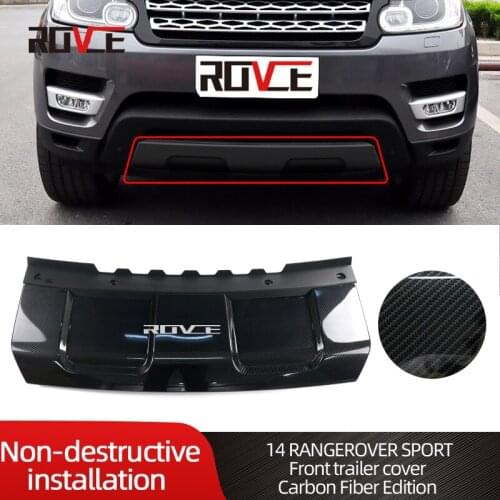 1 Pcs Front Bumper Trailer Cover Carbon Fiber Style for Land Rover 2014-2017 Range Rover Sport L494 Front Lower Guard Plate