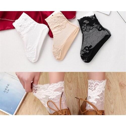 Women Socks Elegant Lace Lady Girls Net Sock Vintage Soft Lace Mesh GIRL Hosiery B626
