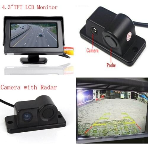 4.3 "Color TFT LCD Monitor Car Parking Assist and Alarm Sound LED Reverse Parking Reverse Sensor Parking Camera Reverse Camera