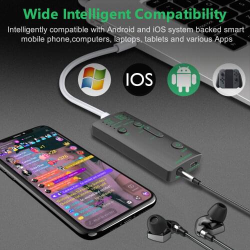 7 Different Sound Changes Live Stream Voice Changer For Most Mobile Phone Computer Tablet Game Player PC Accessories