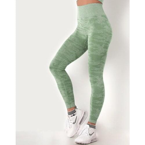 8 color Camo Stretch High Waist Yoga Leggings Women Seamless Running Pants Camouflage Running Sports Leggings Fitness