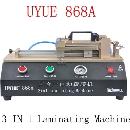 UYUE 868A 3-in-1 Automatic OCA Film Laminating Machine With Built-in Vacuum Pump and Air Compressor For LCD Screen Repair
