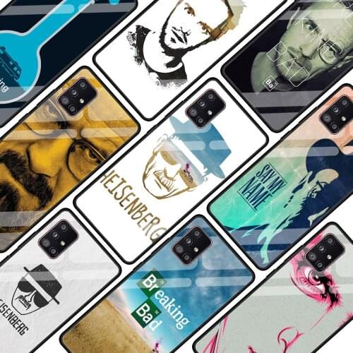 Breaking Bad Heisenberg Glass Phone Case For Samsung Galaxy A51 A71 A21s A31 A91 A52 5G A41 A72 A11 A01 A21 EU A81 Cover Coque