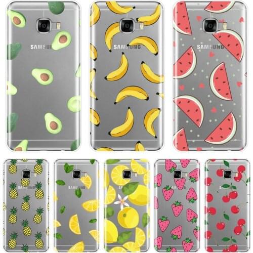 Pineapple Avocado Banana Fruit Phone Case For Samsung Galaxy C5 C7 C9 Pro Soft Silicone Back Cover For Samsung Galaxy C5 C7 C8
