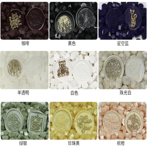 Black White series 100pcs Wax Seal Beans Stamp Beads for Vintage Craft Envelope Wedding Ancient Sealing Wax Stamp Making Tools
